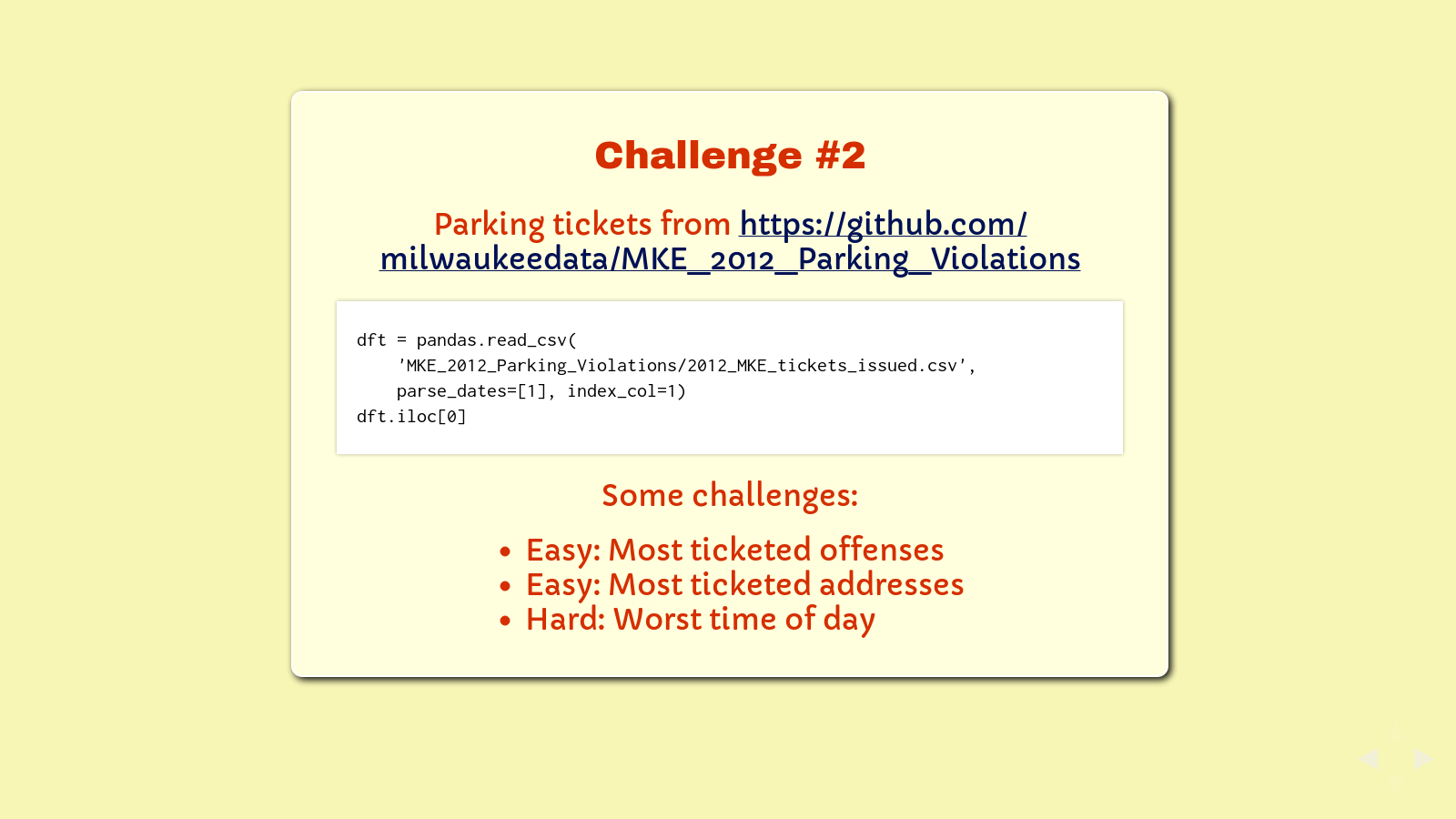 Slide: Challenge 2 Milwaukee Parking Tickets