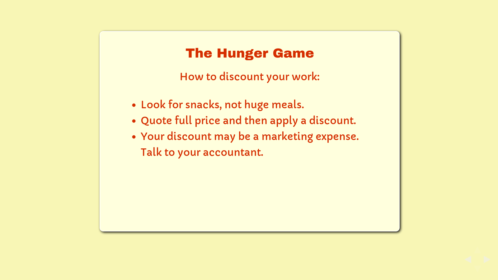 Slide: The Hunger Game.