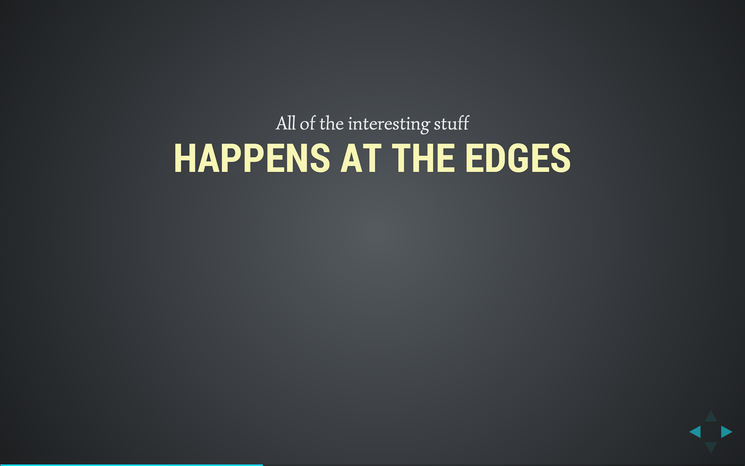 Slide: All the interesting stuff happens at the edges