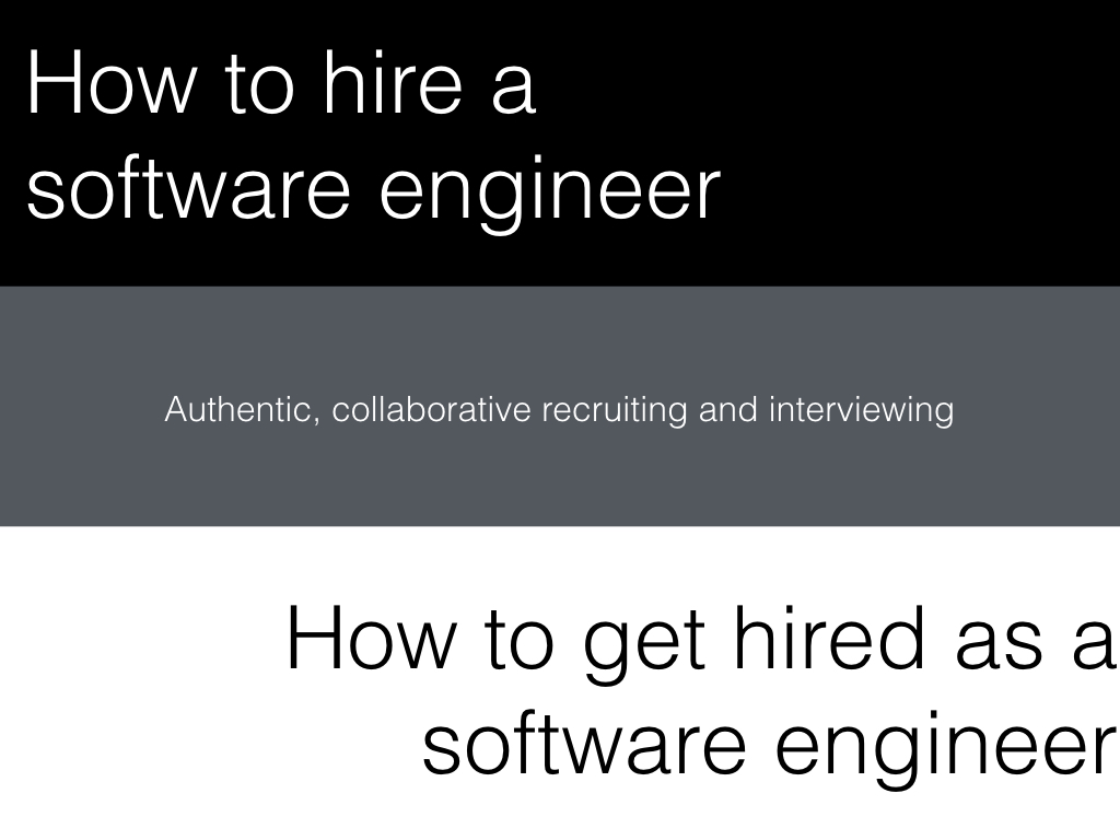Slide: How to hire a software engineer