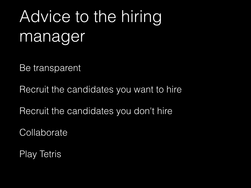Slide: Manager - be transparent