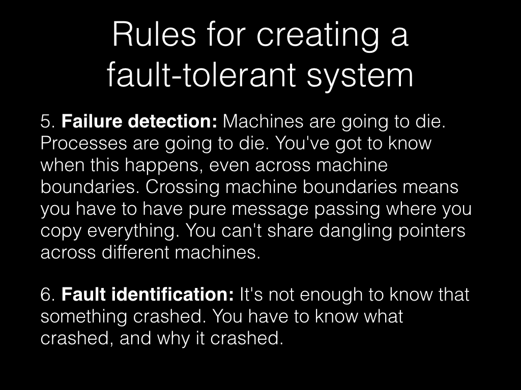 Slide: Failure detection and fault identification.