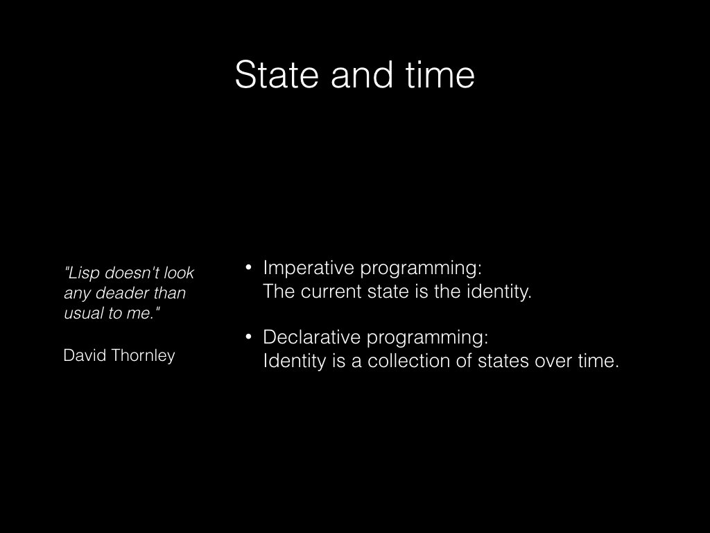 Slide: State and time.